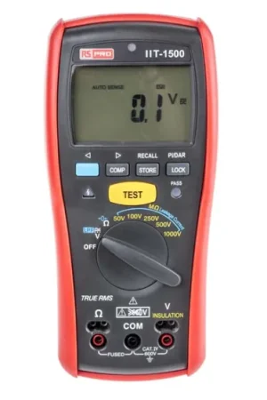 Precio De Fábrica Comprobador de aislamiento RS PRO IIT1500, calibrado RS, 20GΩ, 1000V, CAT IV