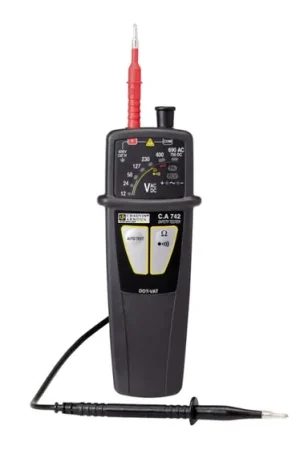 Entrega Rápida Comprobador de tensión Chauvin Arnoux APROX. 742, hasta 690 V ac, 750V dc, prueba de continuidad, IP65, CAT IV