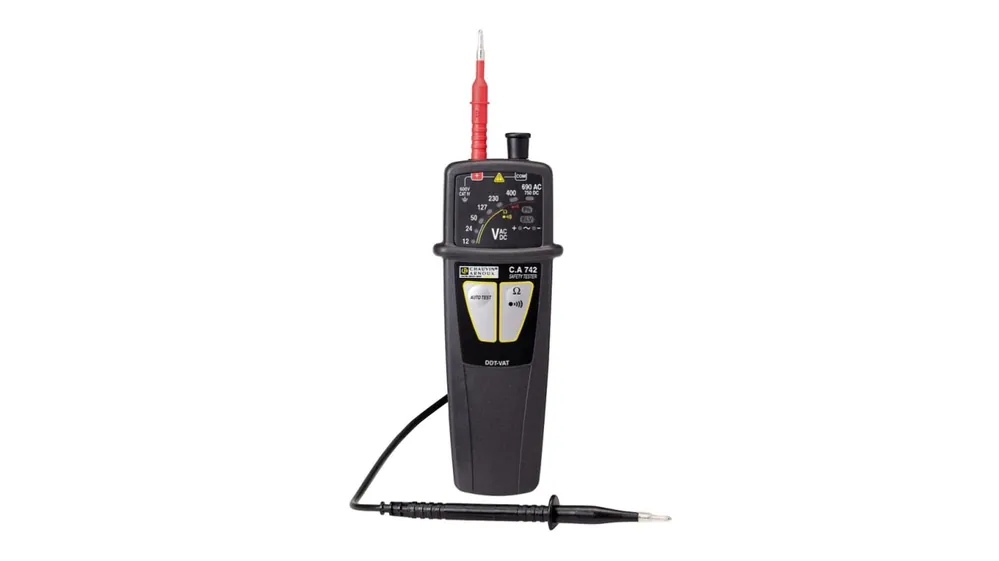 Entrega Rápida Comprobador de tensión Chauvin Arnoux APROX. 742, hasta 690 V ac, 750V dc, prueba de continuidad, IP65, CAT IV