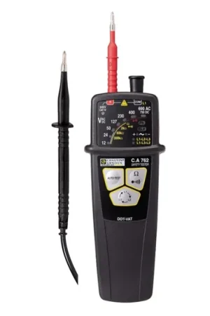 Comprobador de tensión Chauvin Arnoux APROX. 762, hasta 690 V ac, 750V dc, prueba de continuidad, IP65, CAT IV Ordenar Ahora Mismo