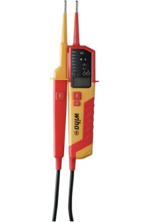 Auténtico Comprobador de tensión Wiha, hasta 1000V ac, prueba de continuidad, CAT III 1000 V, CAT IV 600 V