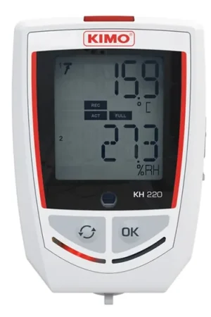 Promoción Exclusiva Registrador de datos KIMO KH-220-O, calibrado RS, para Corriente, Humedad, Luz, Pulso, Temperatura, Tensión, Presión