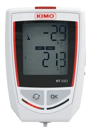 Monitor de temperatura KIMO KT220-O, calibrado SYSCAL, para Humedad, Temperatura, interfaz USB Envío Gratis