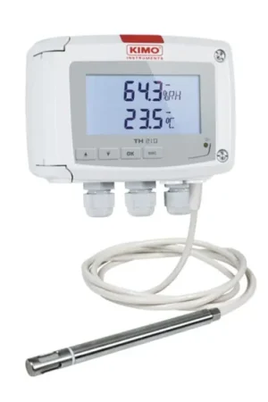 Alta Calidad HigrómetroFijo KIMO TH210, calibrado UKAS, humedad máx. 100%HR, temperatura máx. +100°C