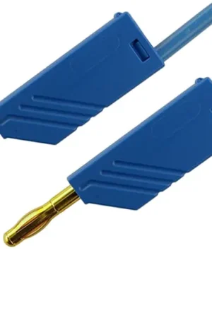 Precio Reducido Cable de prueba con conector de 4 mm Hirschmann de color Azul, Macho-Macho, 30 V ac, 60V dc, 32A, 250mm