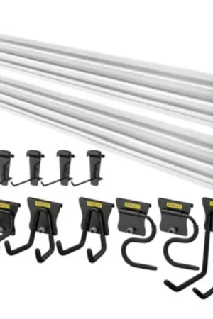 Súper Precio Ganchos, Kit de sistema de muro carril, Stanley, Acero