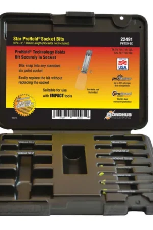 Juego Llave Hexagonal, Bondhus T10, T15, T20, T25, T27, T30, T40, T8, T9, 9 piezas Torx, Acero No Te Lo Pierdas