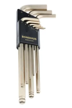 Precio Económico Juego de llaves hexagonales en L Bondhus de 9 piezas, métrica de 1.5 → 10mm