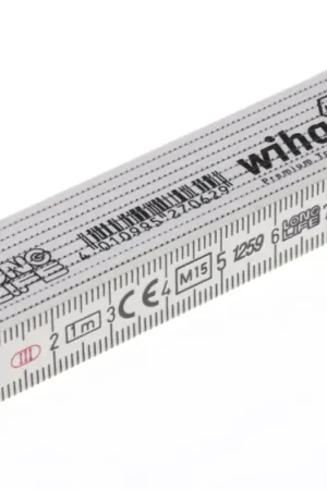Pago Seguro Metro plegable Plegable Wiha Tools de plástico, longitud 1m