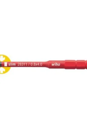 Punta de atornillar Wiha, Ranurado SL6.5 de Acero al Cromo Vanadio Rebajas